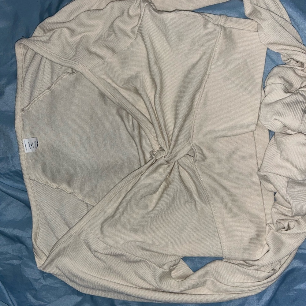 Cream cross long sleeve
